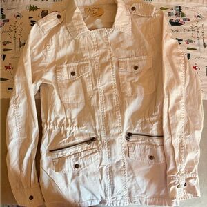 Velvet by Graham & Spencer Cream Utility Jacket